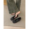 Inner Height-increasing Gray Plush Shoes, Outer Wear Season Mary Jane Shoes