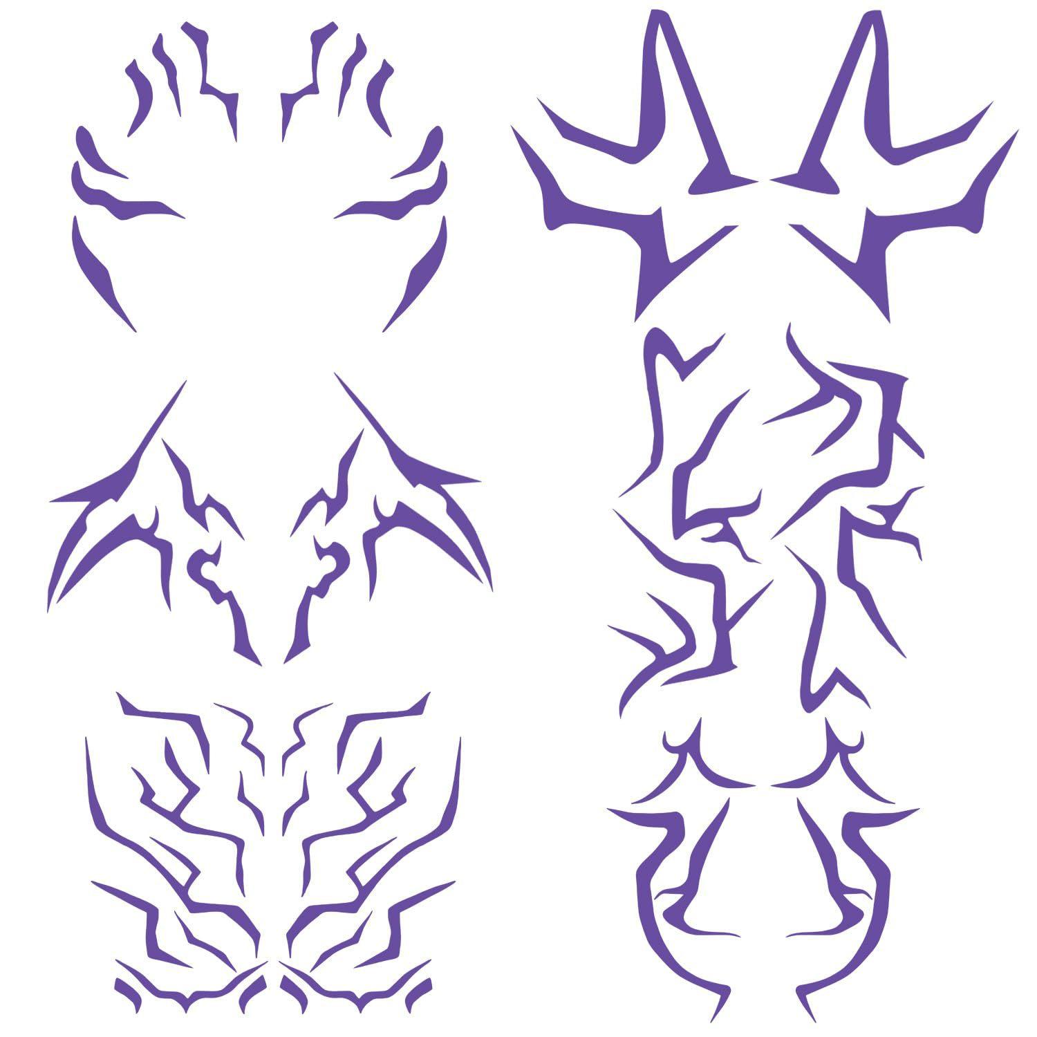 Новые Тату-наклейки «Охота на ведьм» Крутые Румии Role Playing Фэнтези Макияж Наклейки для тату на лицо Option 1