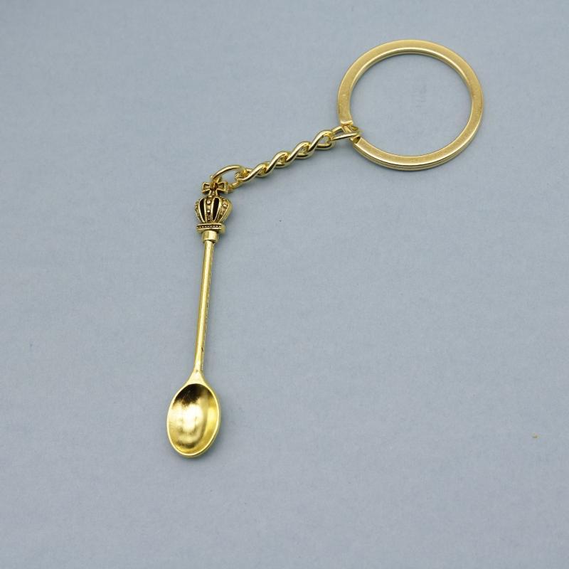 Mini Spoon Keychain Lightweight Teaspoon Pendant Key Ring for Filling Salt Vials Outdoor Camping Hiking Use