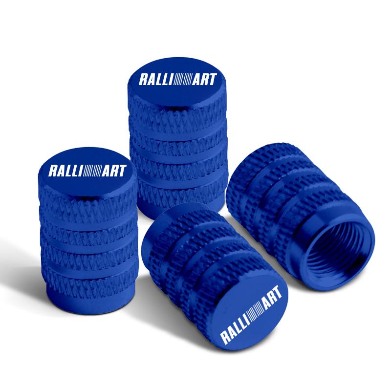 4pcs For Mitsubishi Ralli Art Badge ASX EVO Lancer Galant Pajero Car Wheel Tire Valve Caps Tyre Stem Covers Accessories Styling