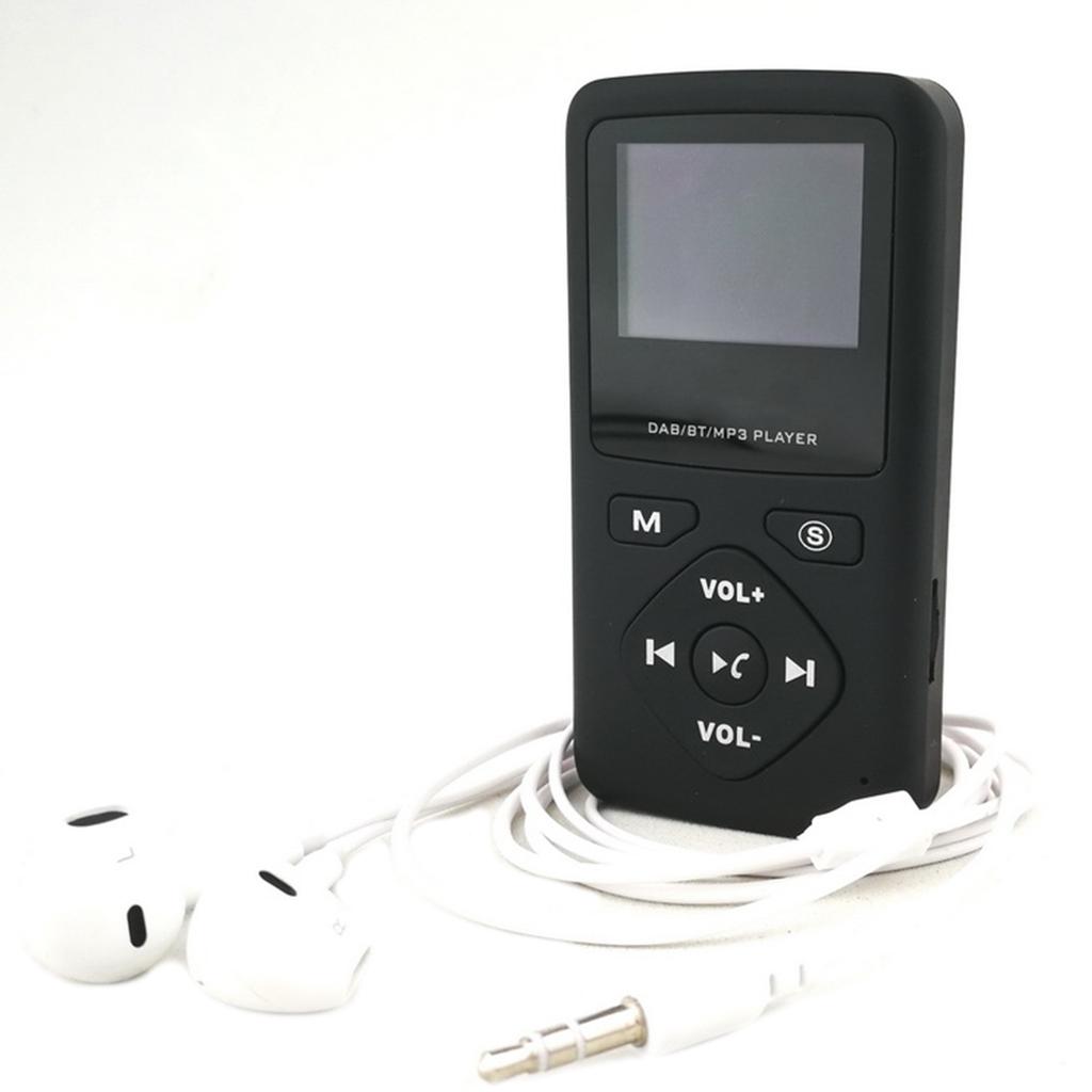 LCD Display Personal Mini Digital FM Radio Lanyard Portable Digital FM Radio Bluetooth-compatible 4.0 Earphone MP3 Radio