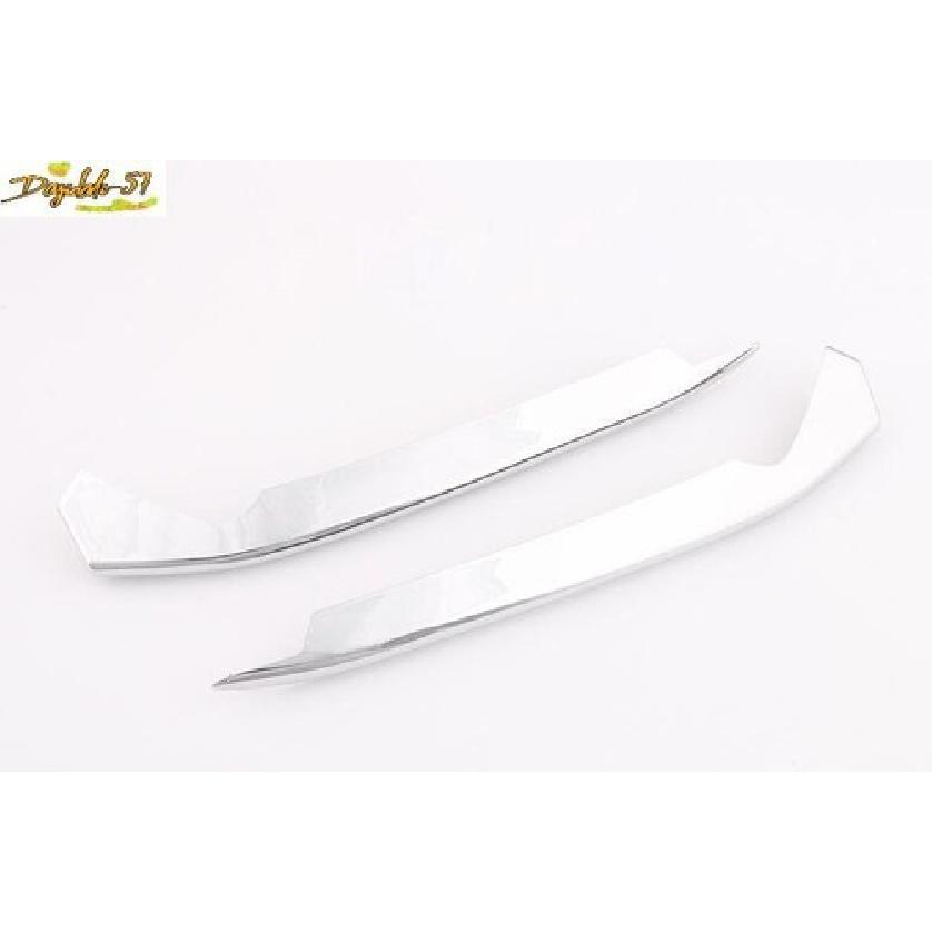 Chrome Front Bumper Fog Light Lamp Eyebrow Cover Trim For Honda Accord 2018-