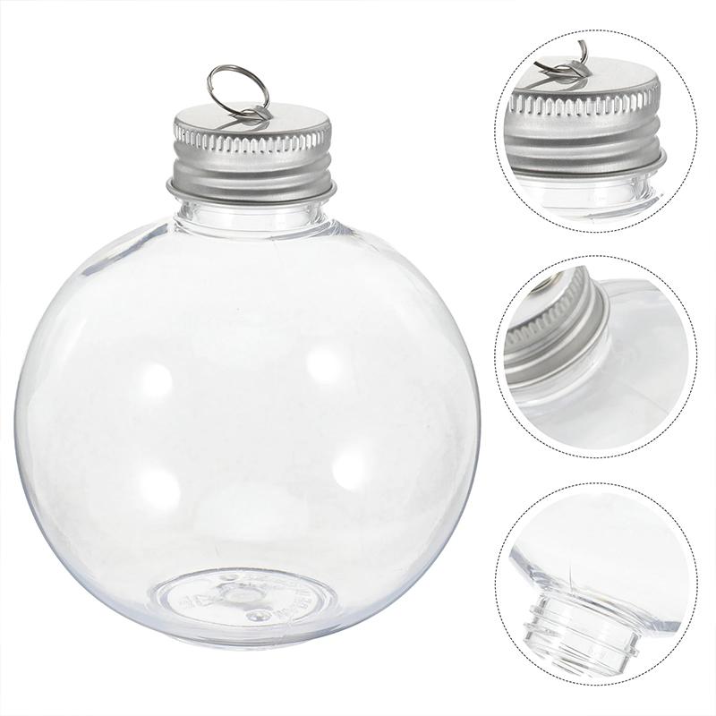10PC/Bags With Gold Silver Hanging Ring Cover Gifts Plastic Hanging Balls DIY Crafts