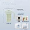 2 In 1 Portable Ice Ball Maker Cup Food Grade Silicone Freeze And Drink Tumbler With Handle Option With Straw For Summer