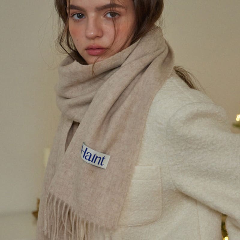 

HINT WINTER PREMIUM WOOL MUFFLER_10colors_BEIGE single type