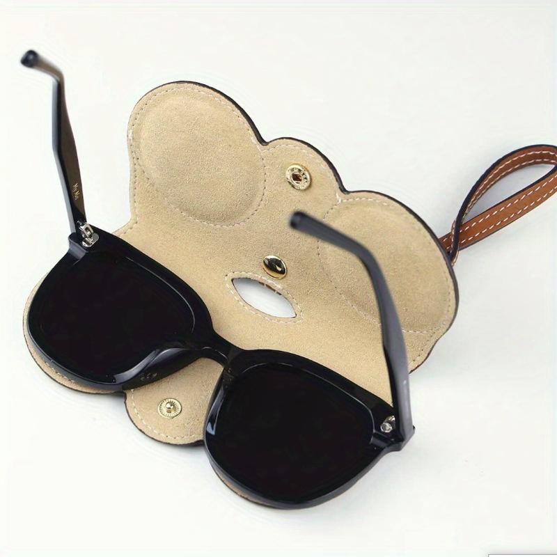 3Pcs Portable Sunglasses Protector Soft Leather Eyeglasses Clip Simple Glasses Holder Storage Bag