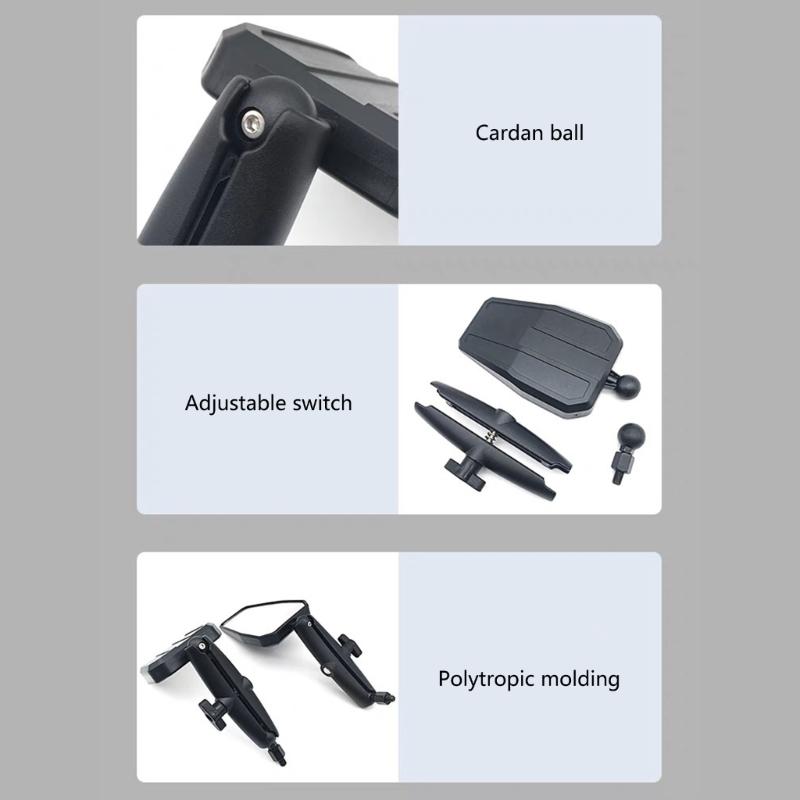 Faltbare Abenteuerspiegel für Westwind Off-Road-Motorradwinkel Einstellbar Lenker Rückspiegel ATV Zubehör