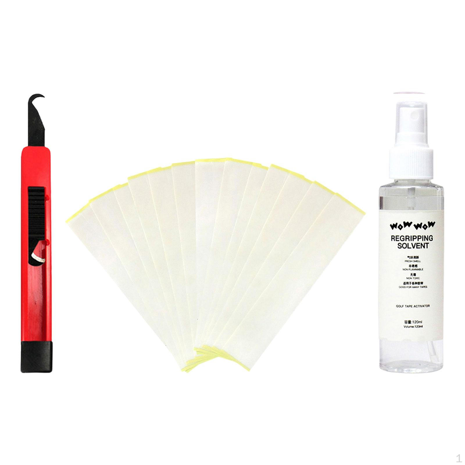 Golf Club Grip Set Removal Tool Tape Strips Hook Blade 120ml Solvent Without Rubber Clamp