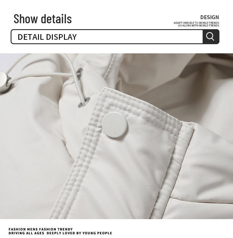 2024 Men's Loose Fit Hooded Down Jacket - Trendy, Casual, Versatile, and Thick, with White Duck Down.