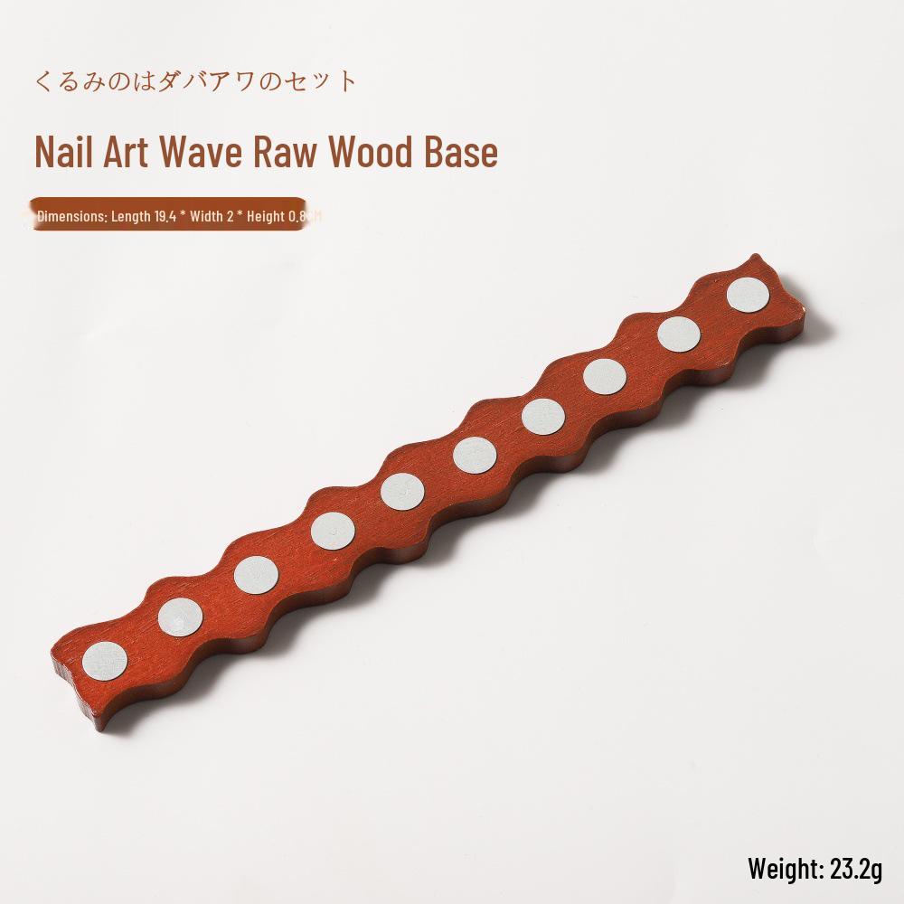 Minimalist Japanese Walnut Nail Practice Holder