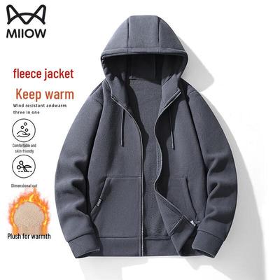 Maoren Herren Plüsch Dicke Fleecejacke