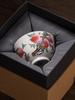 Ceramic Tea Cup Peach of Longevity Hand Painted Master Cup Chinese Gongfu Tea Set Birthday Gift Porcelain Crafts
