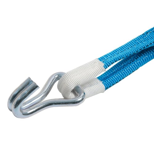 AVIELAN Lashing Belt, 50mm Wide, IJ Hook (Compatible with Rope Hooks), 9m Winding, Fixed, 0.5m, Blue