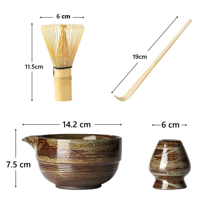 [Kyusuikei] Tea Bowl Set Matcha Utensil Set 500ml