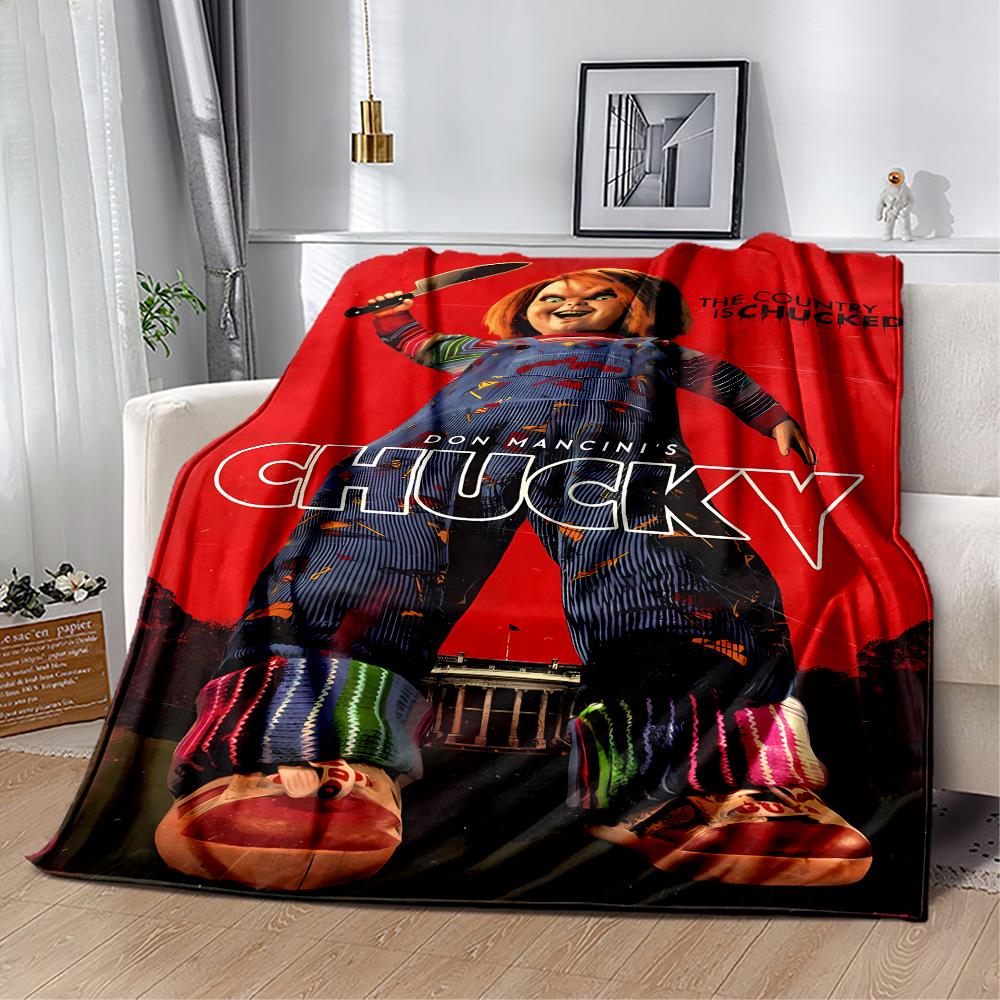 Chucky's Country Adventure Blanket Comfortable Perfect for Sofa Livingroom Couch Four Seasons Multipurpose Stylish Decor Gifts For Family Or Friends