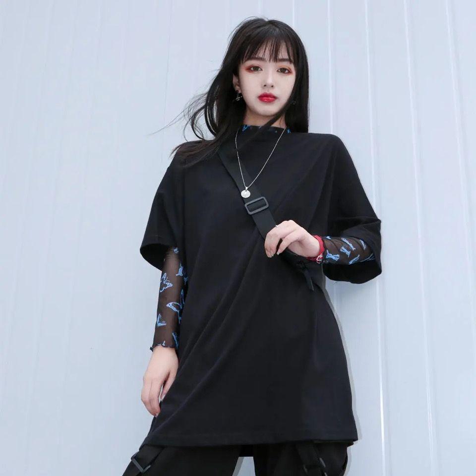 Schmetterlingsperspektive Halbhochhals-Netzunterhemd Damen-Innenschicht mit Sommer-Sonnenschutz Chiffon-Shirt Dünn