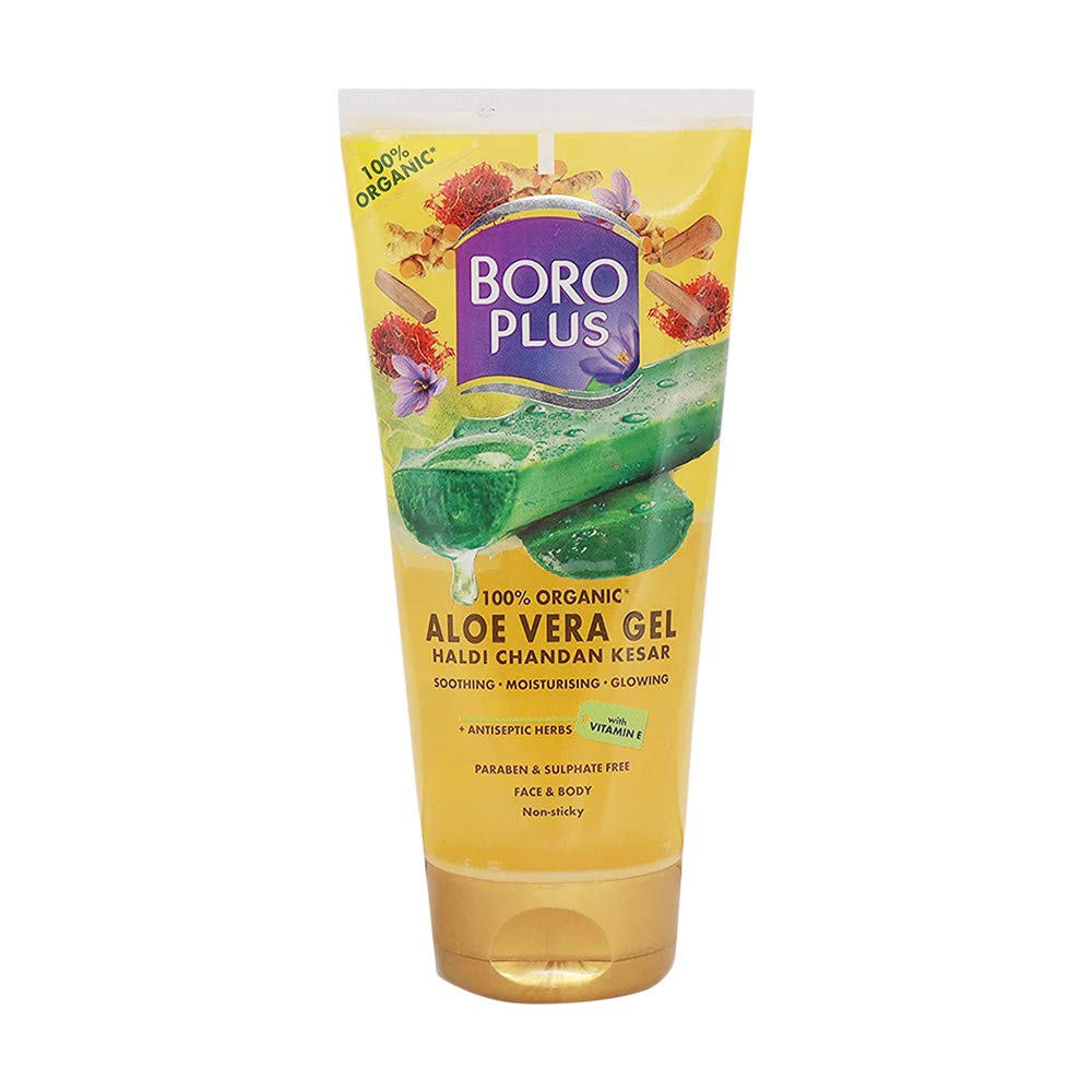 BoroPlus Aloe Vera Gel With Haldi Chandan Kesar 150ml Pack Of 1 For Glowing Healthy Skin