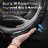 Suitable for Hyundai Carbon Fiber Texture Steering Wheel Cover Snap-On Wave-Shaped Sport Design Elantra N Sonata Ioniq 5 5N 6 9 Venue Kona Santa