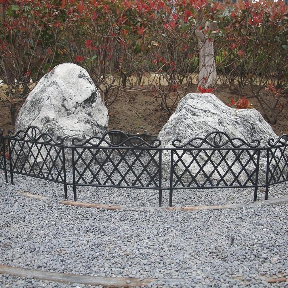 Garden Layouts Black Garden Fence Weather Resistant Fence Modular Garden Fencing Easy Installation Elegant Design