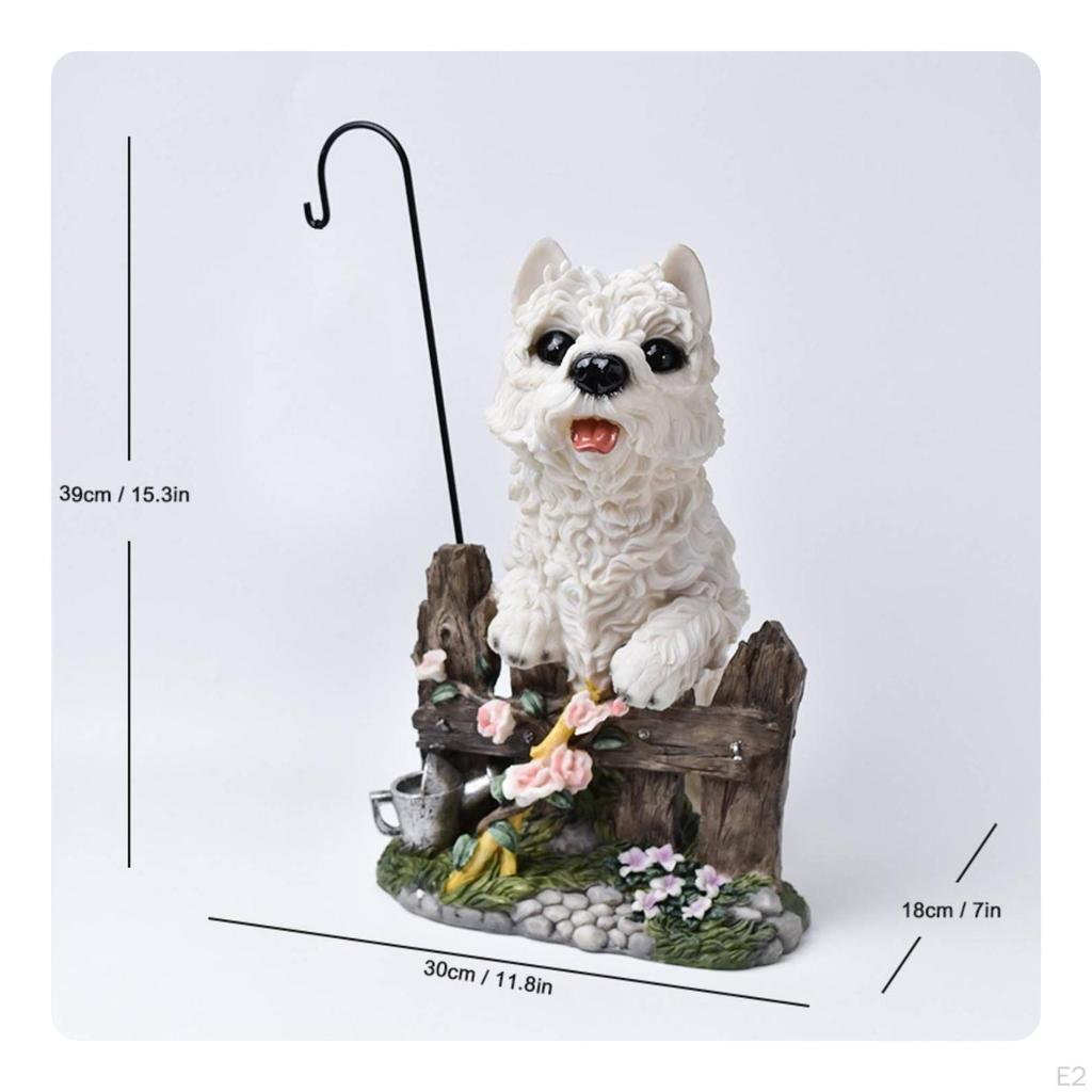 Hanging Planter Decorative Resin Dog Figurine Garden Animal Sculpture Ornament