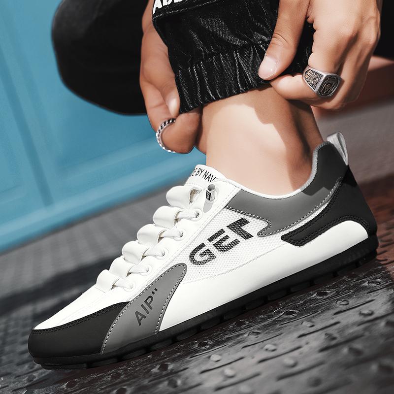 Мужская нескользящая износостойкая модная дышащая обувь с сеткой для спорта и отдыха — фото 9