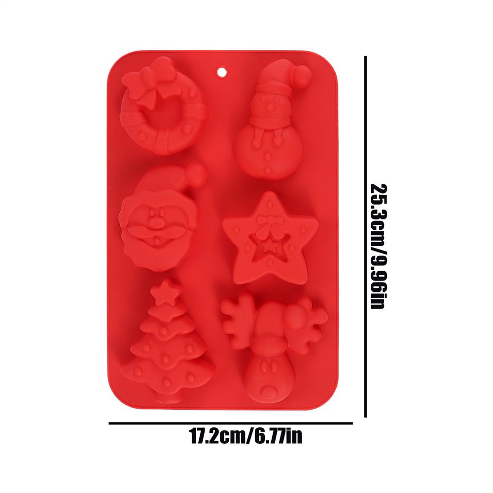 Christmas Silicone Mold Christmas Candy Molds Non Stick Christmas Silicone Cake Baking Mold Reusable Easy Release Tray