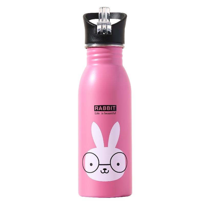 500ml Travel Bottle Sports Water Cup Straight Drink Bicycle Kettle Outdoor Sports Pot Stainless Steel Water Bottle