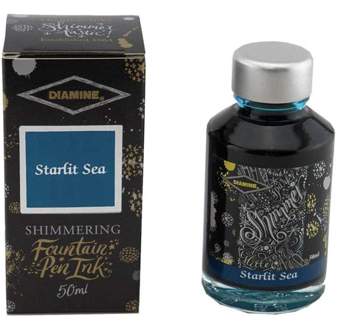 

Diamine Shimmering Ink Bottle Ink NO636 Starlit Sea