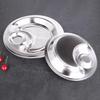Dumpling Plate Stainless Steel Divided Platter Dinner Tray Sushi with Built in