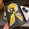 Square Silk Scarf Hijab Female Turban Bandana Headscarf Neckerchief Shawl Handkerchief Headband Luxury Print Fashion Wraps