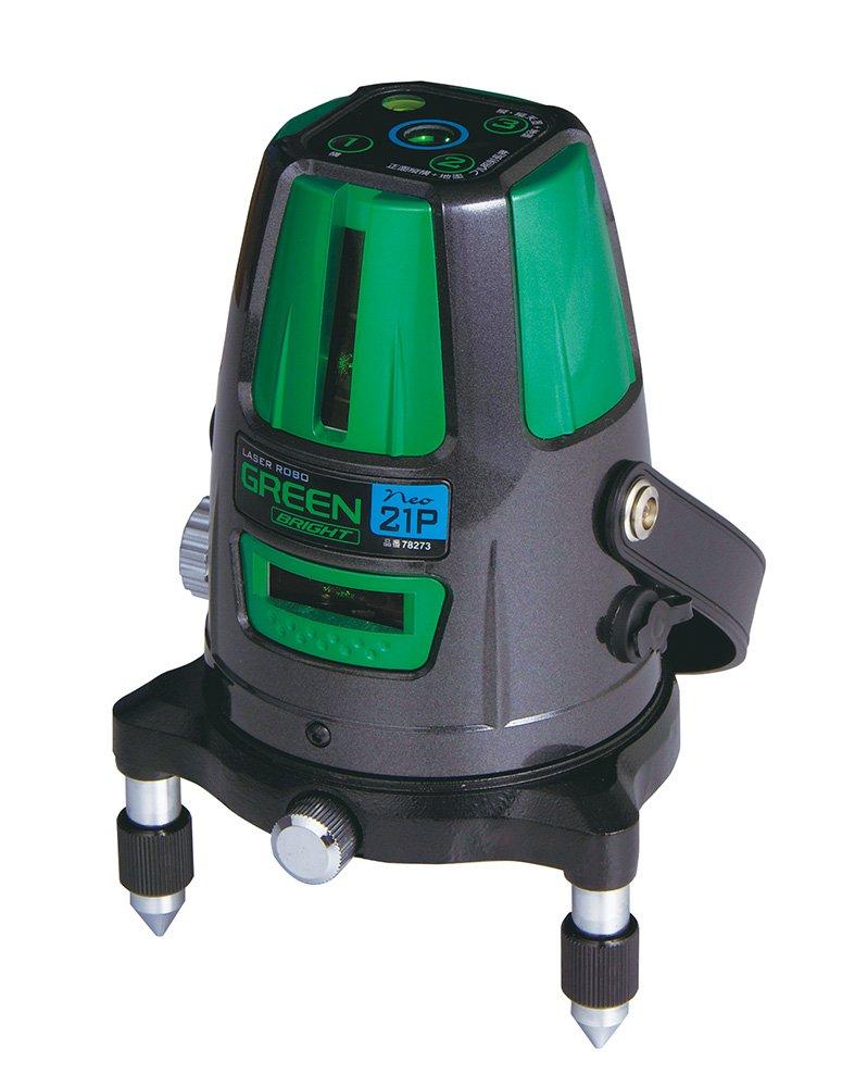 Shinwa Alcohol Industry Shinwa Sokutei Laser Laser Robo Green Neo 21P Ceiling Ground 78273 Level, Bright, Vertical, Horizontal, Mark, Mark