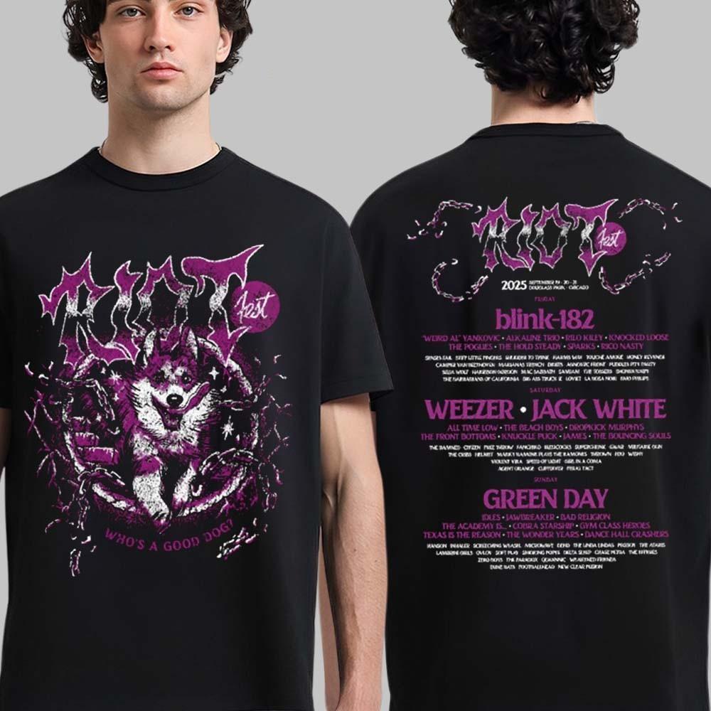 Riot Fest 2025 Douglass Park Chicago 09. 19-21 Who Is A Good Dog Huskie Unisex T-Shirt XXXXL