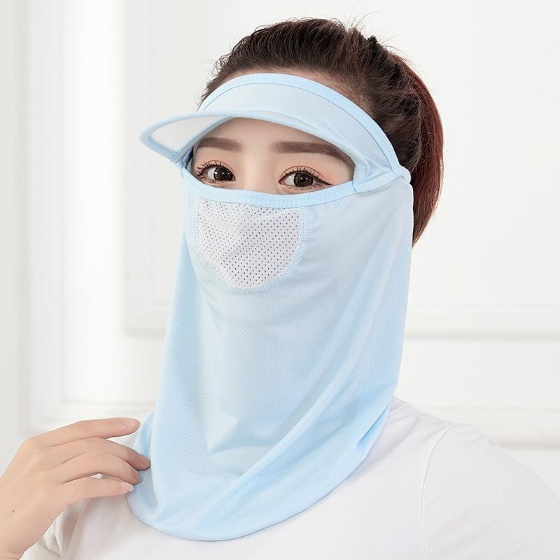 Güneş Geçirmez Kadın Dış Mekan Güneş Kremi Yaka Balıkçılık Tırmanış Yürüyüş Binicilik Boyun Çizgisini Koruyun Maske UV Güneş Moda Şapkalar