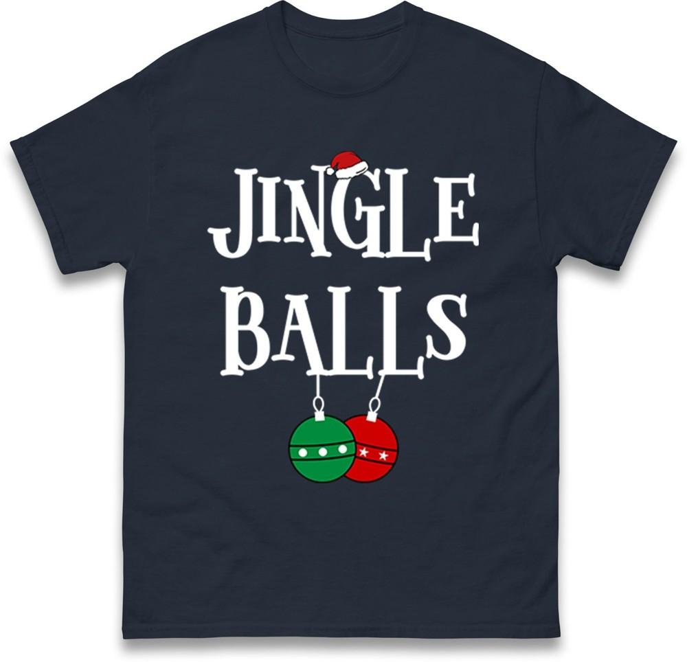 Funny Christmas Couple Matching Tshirt Jingle Balls Tinsel Tts Holiday Tee