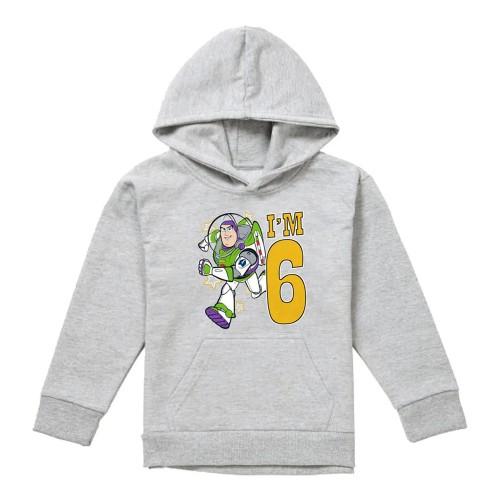 Toy Story Childrens/Kids IÂ´m 6 Buzz Lightyear Heather Birthday Pullover Hoodie