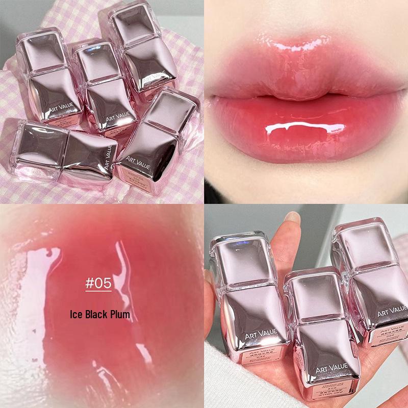 Art Value Pink Shimmer Mirror Lip Gloss: Long-Lasting, Plumping, Age-Defying Spring/Summer Lipstick.