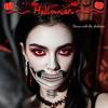 2pcs Disposable Mouth Clown Tattoo Portable Skull Temporary Sticker  Neck Decoration