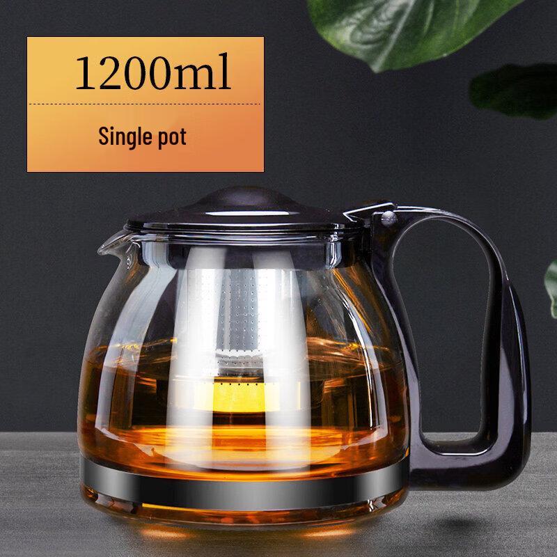 ZISIZ Large Glass Easy-Brew Teapot