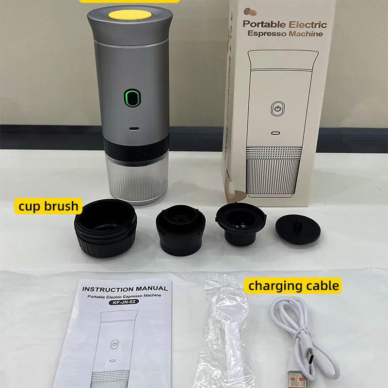 Portable Italian Espresso Machine: Capsule, Automatic, 20-bar Pressure, Hot & Cold Brew for Home, Outdoor, or Travel.