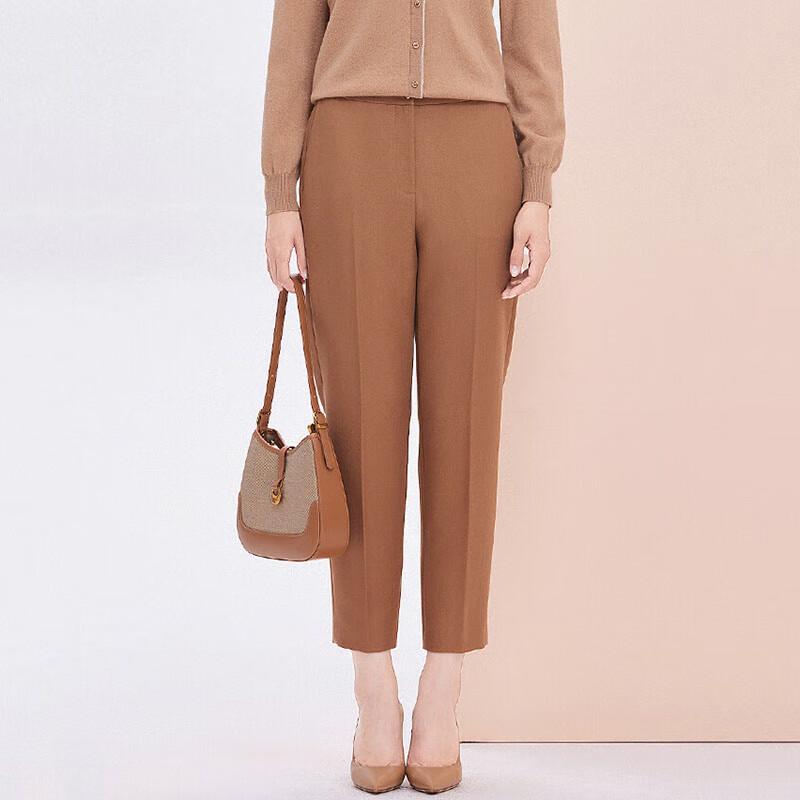 JESSIE Women's Simple Solid Slim Straight Leg Cropped Pants