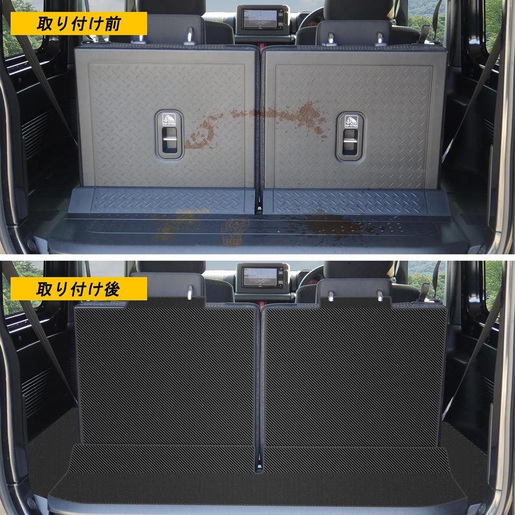 YORKNEIC Luggage Mat for Suzuki Jimny and Jimny Sierra JB64W and JB74W Trunk Seat Back Back Synthetic Type C (2018-Present Models), Vehicle-Specific