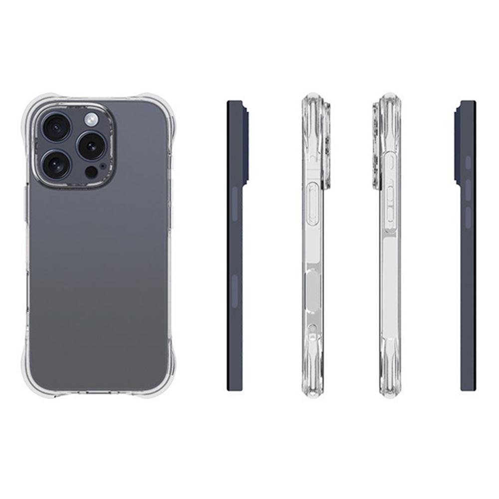WANLONFENG WL2 Series for iPhone 16 Pro Max Case 2.0mm TPU Phone Cover with 2Pcs Tempered Glass Films