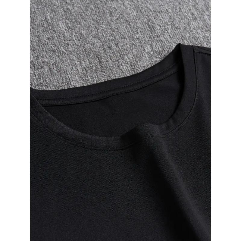 European sizes Large Size Men's Casual Fashion Letter Print T-shirt