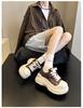 Fashion Autumn New Thick Sole Single Shoes Women Fashion Round Head Front Strap Thick Sole Anti-slip Wear-resistant Low-top Shoes