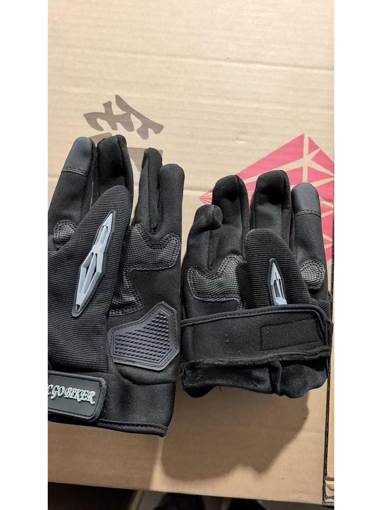 Men's Tactical Full Finger Motorcycle Gloves - Anti-slip, Wear-resistant, Touchscreen, Hard Shell Protection for Outdoor Riding