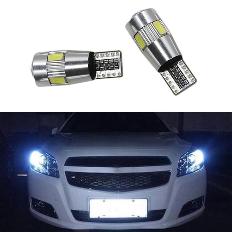 10Pcs T10 6SMD 5630 LED Bulb White For Car Roof Reading Light License Plate Lamp