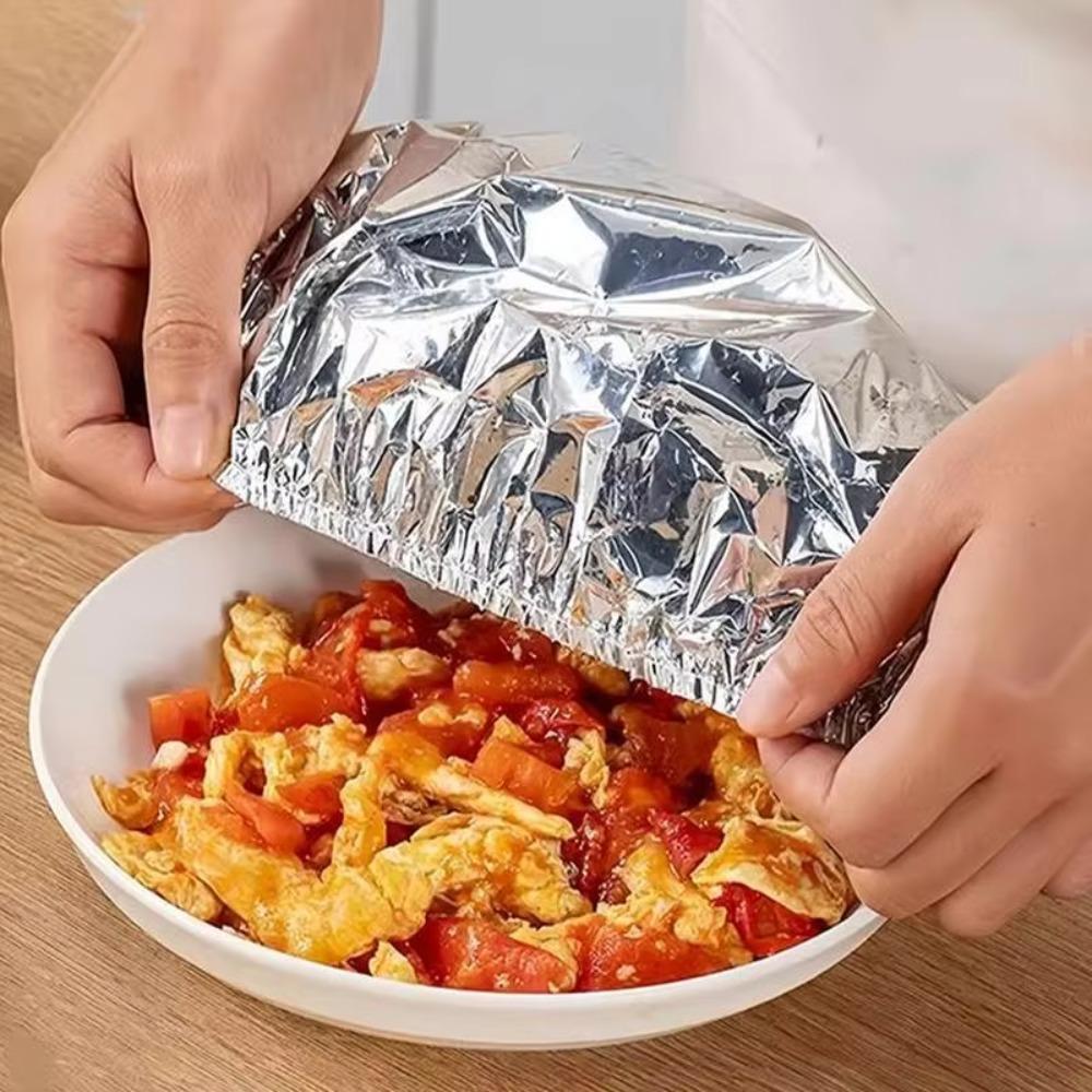 100Pcs Reusable Food Insulation Cover Extendable Dish Protection Cover  Refrigerator