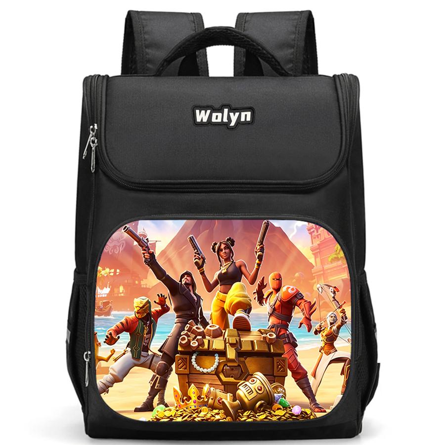 Fortnite Roomy Animated School Daily Pack with Multiple Compartments, Durable Children Backpack for Boys & Girls Ages 6-10