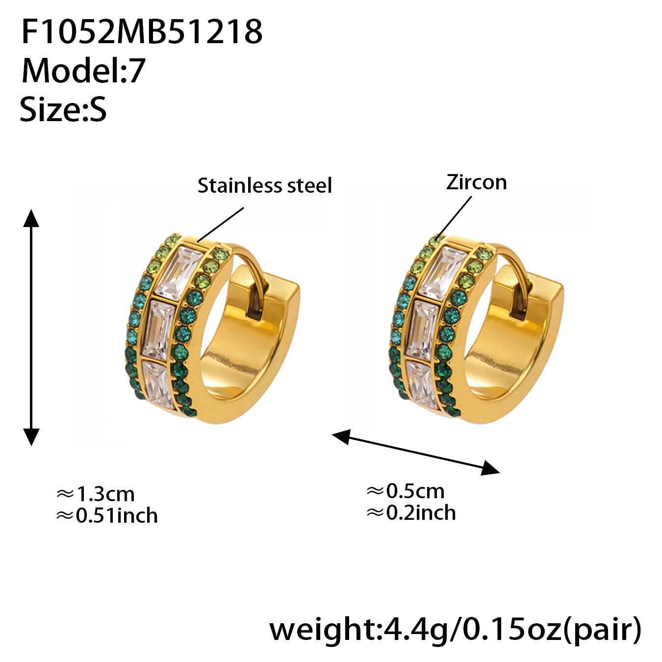 Elegant European & American Design Stud Earrings with 5A Zirconia - Luxurious, Simple & Fashionable