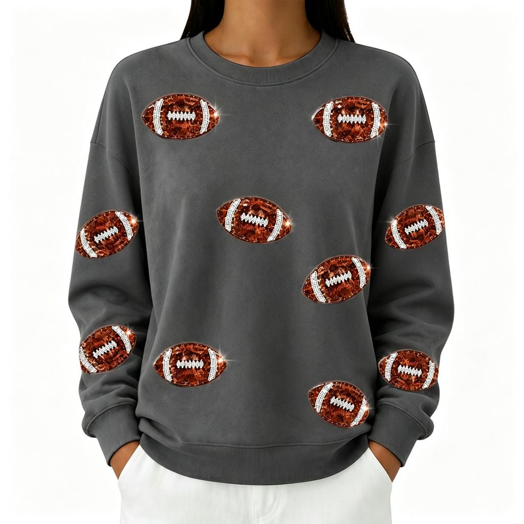 Unisex Fashion Print Crewneck Long Sleeve Sweatshirt Top for Casual Everyday Wear